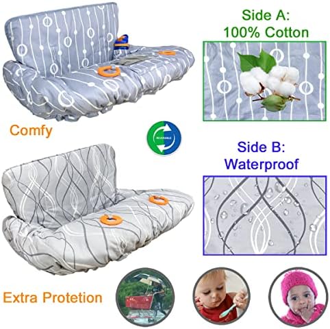 Shopping Cart Cover for Baby, Waterproof Grocery Cart & High Chair Cover - Image 4