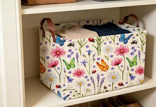 Essme Rectangular Flower Basket, Storage Bins Organizer - Image 6