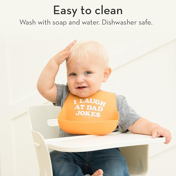 Bella Tunno Baby Bib for Eating, Waterproof Silicone Bib with Large Food Catcher, Adjustable Fit for Babies 4-12 months & Toddlers 1-3 Years, Boys & Girls, Bebe