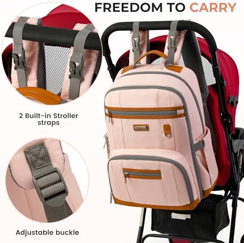 Diaper Bag Backpack, Large Baby Nappy Bags - Image 3