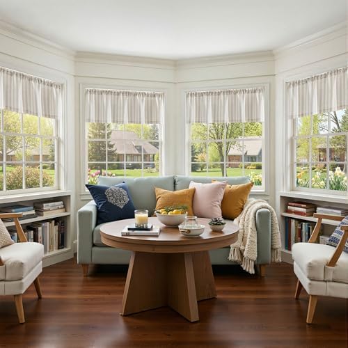 jinchan Linen Stripe Kitchen Valances - Image 5