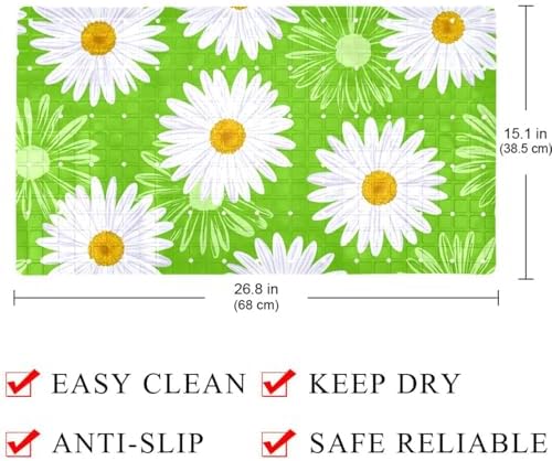 Bath Tub Shower Mat, Washable Bathtub Floor Mats, Suction Cups and Drain Holes - Image 4