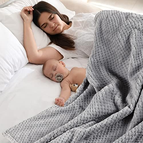 Reginary 4Pcs 30x40 Baby Blanket Fuzzy, Light Blue - Image 4