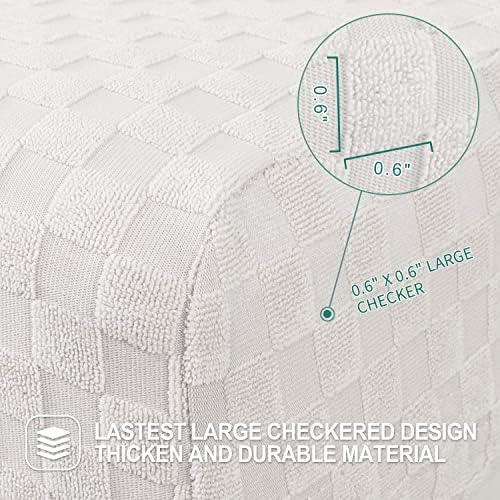 YEMYHOM 6 Pieces Stretch Loveseat Recliner Slipcover Jacquard Recliner Sofa - Image 4