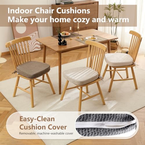 Chair Cushions for Dining Chairs, Washable Chair Pads, 6 Pack - Image 6