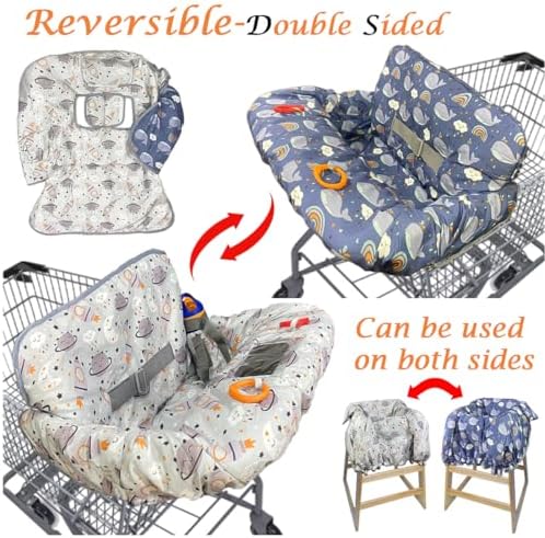 Shopping Cart Cover for Baby, Waterproof Grocery Cart & High Chair Cover - Image 2