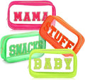 4 Pcs Mama and Baby Toiletry Bag Diaper Bags, Fluorescent Color by SilTriangle