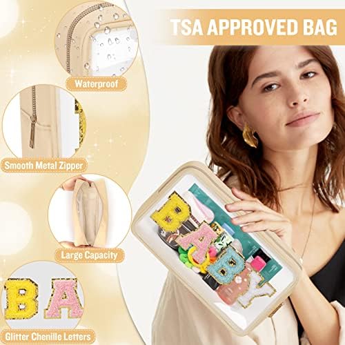 Chenille Letter Clear Makeup Bag - Image 3
