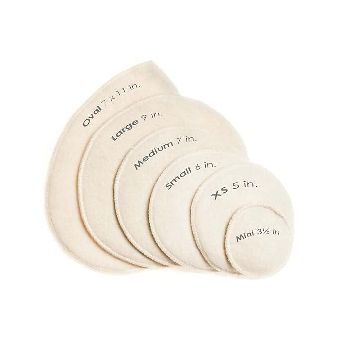 Soothingly Soft Merino Wool Nursing Pads, Style Softline, Extra Thickness, 5 in. Diameter