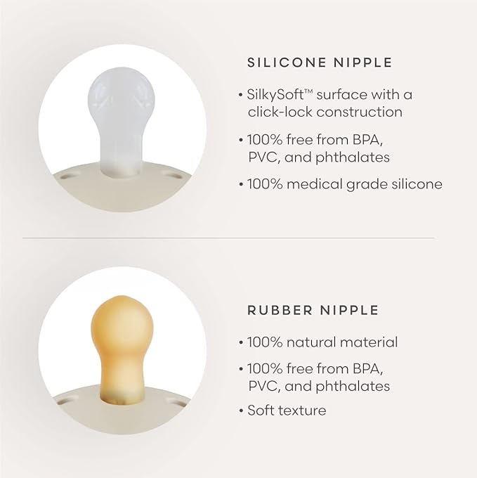 FRIGG Daisy SilkySoft Silicone Baby Pacifier | Made in Denmark | BPA-Free (Biscuit/Lily Pad, 6-18 Months)