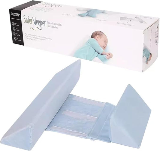 Baby Side Sleeper Weddge Breathable Pillow, Removable and Washable Breathable Bedding Set, Medium
