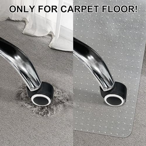 Office Chair Mat for Carpet Floors, Sturdy PVC Computer Chair Mats Anti-Slip - Image 2