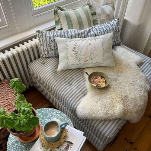 Sage Green Goose Nursery Decor Throw Pillow Cover 12x20 Pillowcases - Image 6