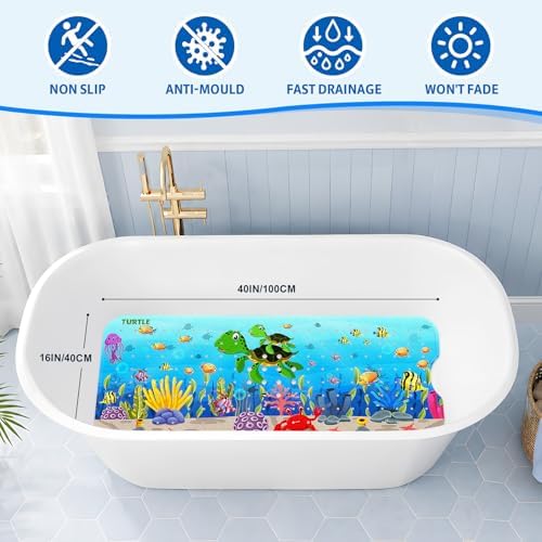 XIYUNTE Bath Mat for Tub Non Slip Bathtub Mat Non Slip 40x16 Baby Bath Mat - Image 3