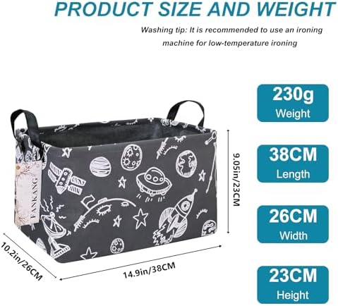Rectangular Space Planet Fabric Storage Basket - Image 2