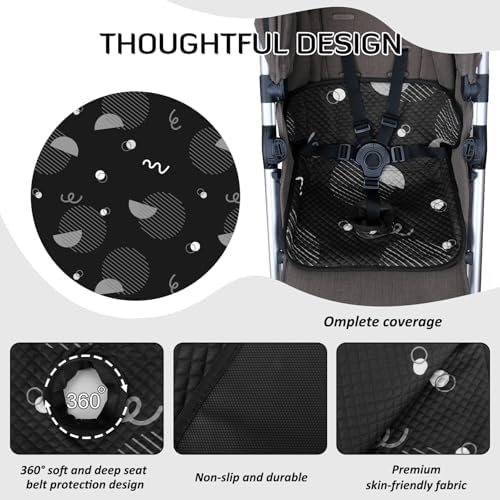 INFANZIA Carseat Protector for Potty Training Toddler, Geometric Black - Image 3