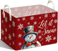 Merry Christmas Snowman Rectangular Basket, Waterproof Boxes by Unknown