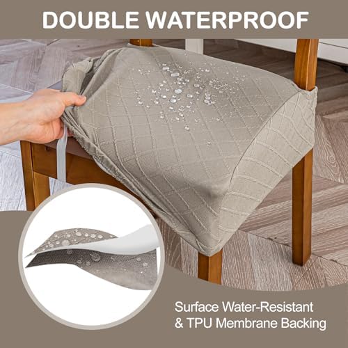Genina Waterproof Chair Covers Set of 6, No Rear Covers - Image 3