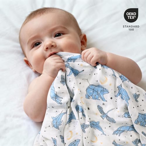 GLLQUEN BABY Muslin Swaddle Blankets 4Pk Receiving Blanket Large 35" x 40" - Image 2