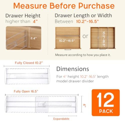 12 Pack 4" High Drawer Dividers - Image 2