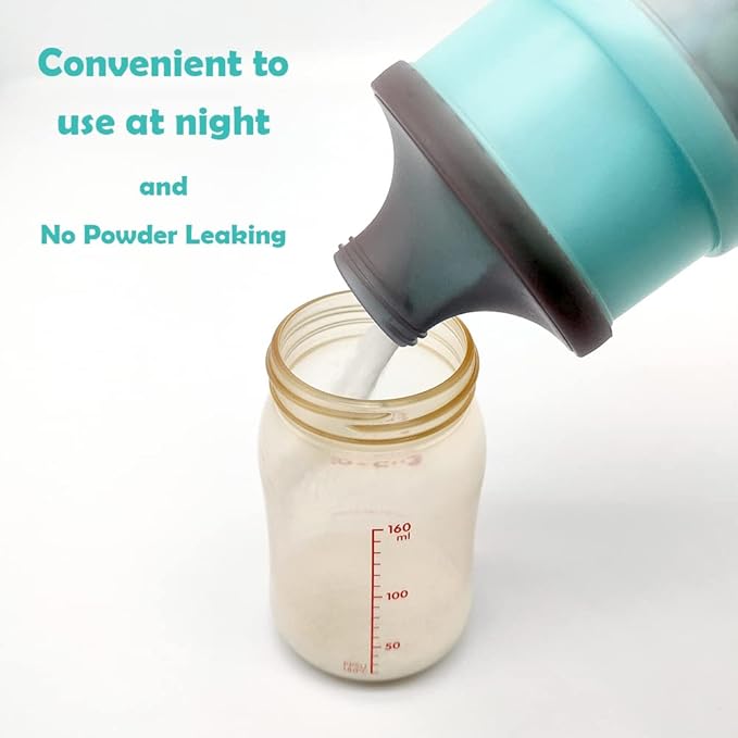 Baby Formula Dispenser, Formula Container, Portable Milk Powder Dispenser Container, Baby Feeding Travel Storage Container, Non-Spill Stackable Baby Snack Storage Container, BPA Free, 2 Packs