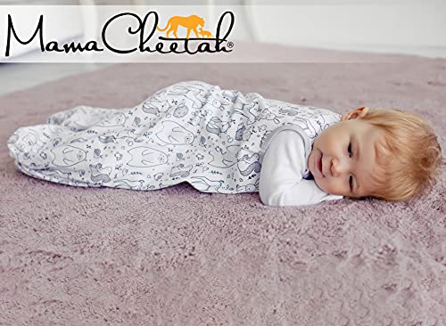 Baby Sleep Sack 1.0 TOG, Organic Cotton Baby Wearable Blanket with Two-Way Zipper, Swaddle Transition Baby Sleeping Bag, All-Season Sleep Sack for Newborn Infant Toddler Boy Girl, 6-12 Months, 1-Pack