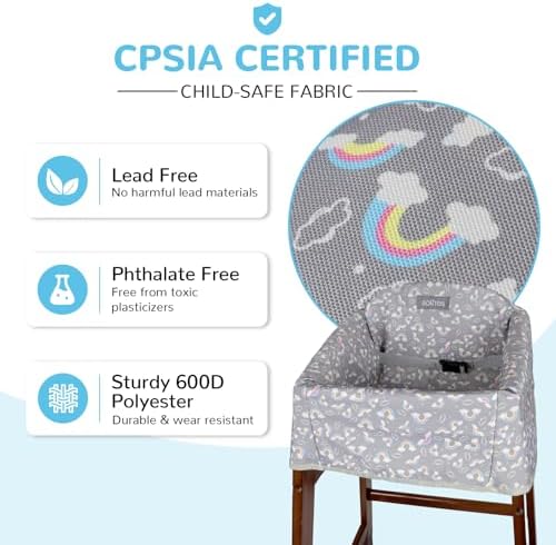 Dual-Belt Baby High Chair Cover, Upgrade Version, - Image 4