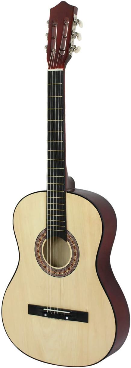 Smartxchoices 38" Kids Acoustic Guitar Kits with Gig Bag, Strap, Pitch Pipe, Extra Set of Strings and Pick for Novice Beginners Music Lovers Kids (Natural)