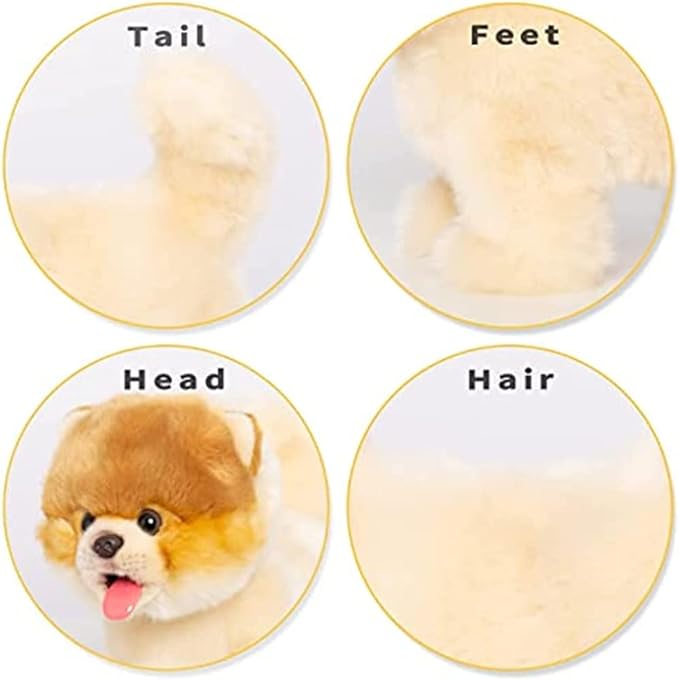 CU-MATE Plush Interactive Pomeranian Dog-Realistic Puppy Electronic Toy Dog with Walking/Barking/Wagging Tail/Talking- Robotic Pet Toy Present for Toddler Girls Boys