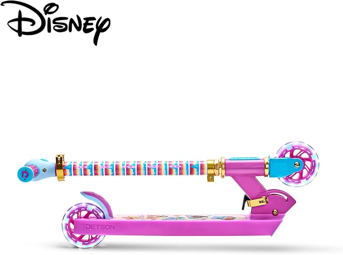Jetson Character Kids Kick Scooter, LED Lights on Stem & Light-Up Wheels, Lightweight Frame, Height-Adjustable Handlebar, Lean-to-Steer System, Easy-Fold Mechanism