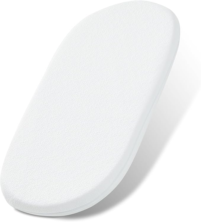 NeoBorn Baby Bassinet Mattress Pad, 32" x 16" Dual Sided Comfort Gel Memory Foam Mattress with Removable Breathable Soft Tencel Cover Fit for Dream On Me Karley Bassinet