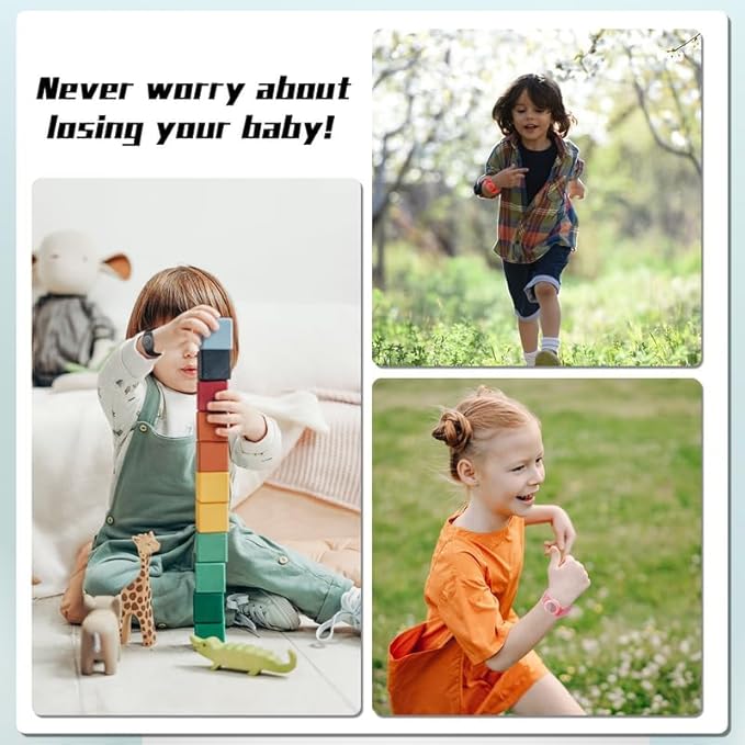 2 Pack Kids Bracelet Compatible with AirTag, GPS Kid Tracker Holder Braided Wristband for Apple Air Tag, 2022 Upgraded Nylon Adjustable Anti Lost Airtag Watch Band for Kids Children Elders