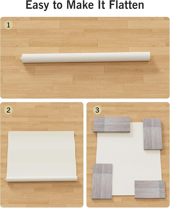 Soft Vinyl Floor Mat for Bedroom, 4'×6' Beige Waterproof Plastic Area Rug for Kitchen, Non-Slip Multi-Pupose Floor Cover Protector for Painting, Pet Accident, Splat Mat for Baby Spill