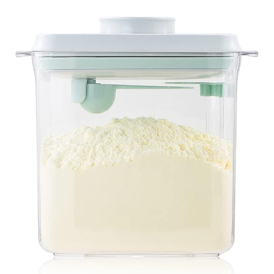 Formula Container - 1700ml Pop Top Milk Powder Container, BPA-Free Airtight Formula Dispenser with Scoop and Scraper, 21OZ, 1.32LB, 600g, Clear