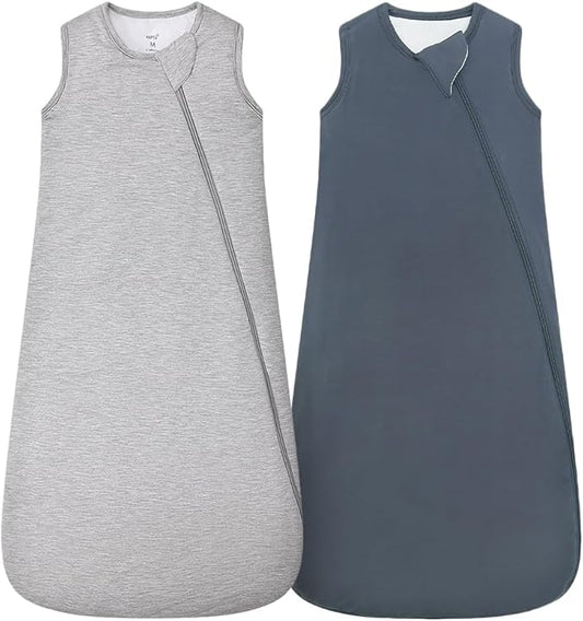 HAPIU Unisex Rayon Made from Bamboo Baby Sleep Sack TOG 1.0, 2-Way Zipper YKK, Wearable Blanket Baby