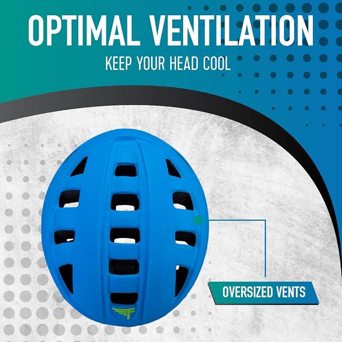 Flybar Kids Bike Helmet - Dual Certified Adjustable Dial, Lightweight Skateboard Helmet, Roller Skating, Pogo, Electric Scooter, Snowboard, Youth and Toddler Helmet, Boys & Girls 3-14