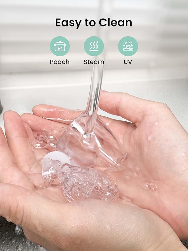 GROWNSY Nasal Aspirator for Baby with 2 Larger Suction Chambers and 6 Food-Grade Soft Silicone Tips, Blue