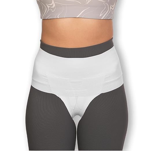 Women’s Pelvic Orthotic Support Belt ― Uterus Girdle for Prolapsed Bladder | Vulvar Varicosities | Postpartum Recovery | Dysfunction Pain Relief - High Waist - WHITE - XXL