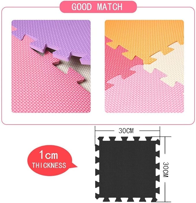 MQIAOHAM® 25 Pieces Puzzle Play Mats, Soft Baby Play Mat, Kids Interlocking Foam Floor Tiles, Toddlers Carpet Playmats