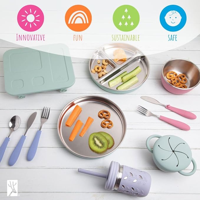 Elk and Friends 14oz Stainless Steel Kids + Toddler Drinking Cups | The Original Mason Jars with Lids + Sleeves + Straws | Smoothie Cups | Spill Resistant | Dishwasher Safe | 4 Pack