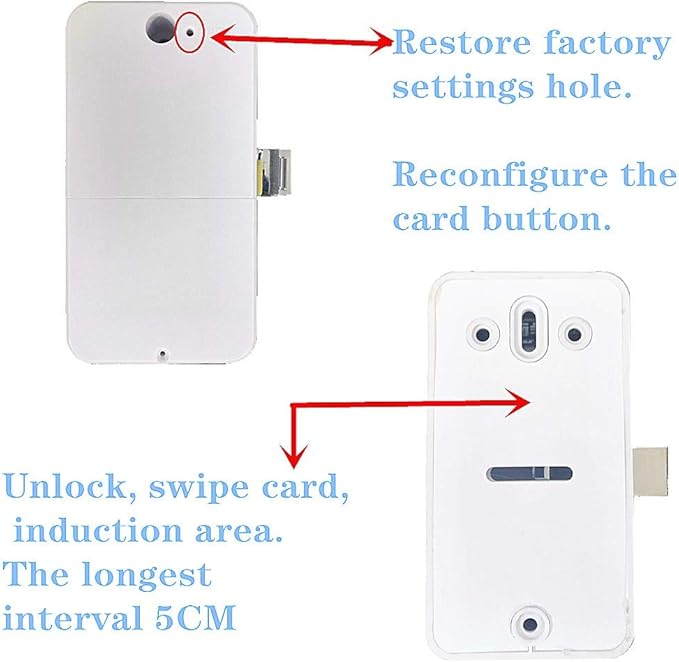 Electronic Cabinet Lock, Hidden DIY RFID Lock ， RFID Card/Tag Card/Induction Swipe Card to Unlock,for Wooden Cabinet Drawer Locker Cupboard