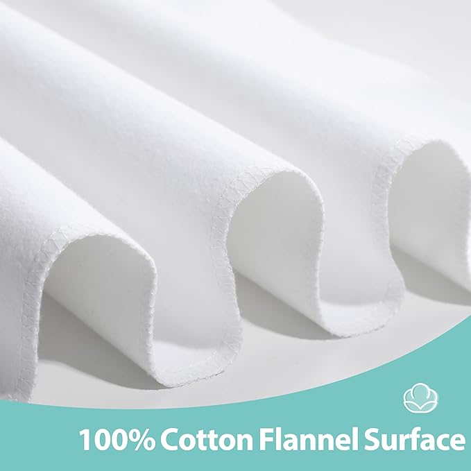 Washable Underpads, 24" x 24" (Pack of 2) Extra Heavy Absorbency , 100% Waterproof Mattress Protector,Flannel Cotton Underpads for Kids, Adults,Pets,Bed, Couch, Sofa, Floor,Home