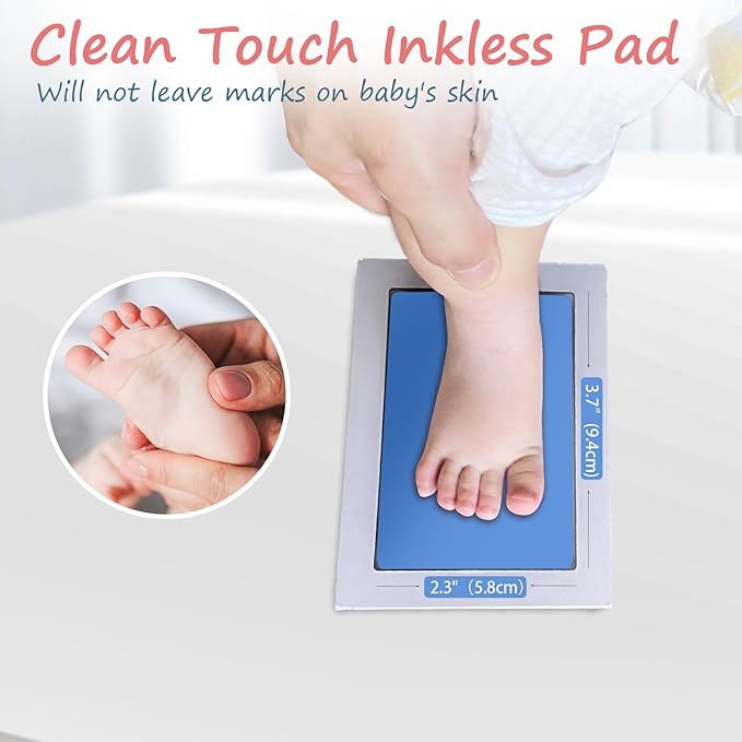 Inkless Baby Hand and Footprint Kit,Clean Touch Ink Pad for Baby Footprint Kit,No Mess Dog Paw Print Kit,DIY Footprint Ink for Baby Keepsake Gifts for Boys and Girls