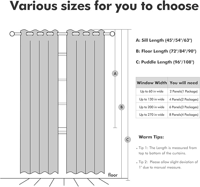 MIULEE Linen Texture Curtains for Bedroom Solid 100% Blackout Thermal Insulated Greyish White Curtains Grommet Room Darkening Drapes for Living Room Nursery 52x84 Inch (2 Panels)