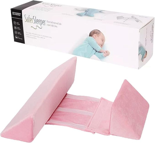 Baby Side Sleeper Weddge Breathable Pillow, Removable and Washable Breathable Bedding Set, Medium