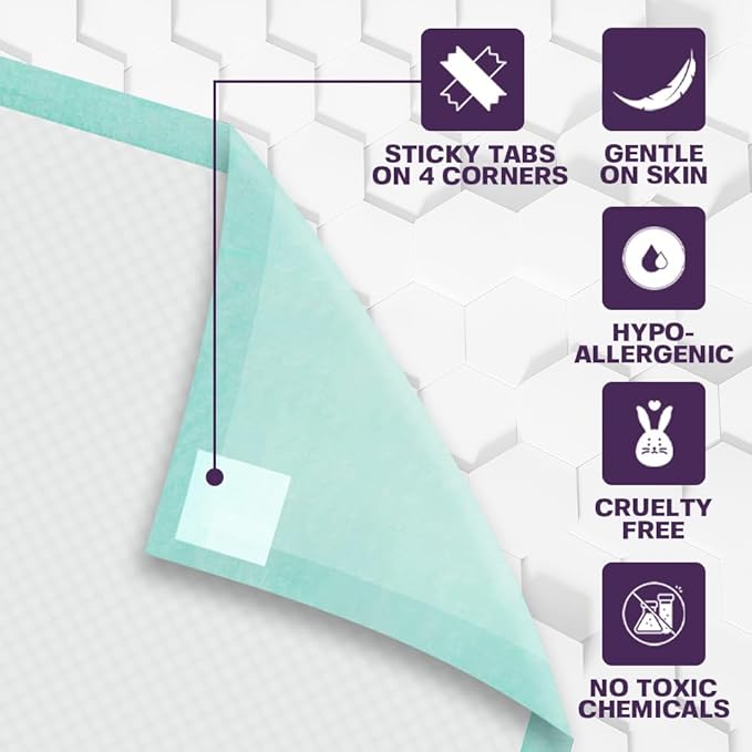 Disposable Bed Pads for Adults 17 x 24 (100 Count) - Super Absorbent and Waterproof - Incontinence Bed Pads, Chuck Pads, Chux Pads, Changing Pads for Baby, Pee Pads for Kids