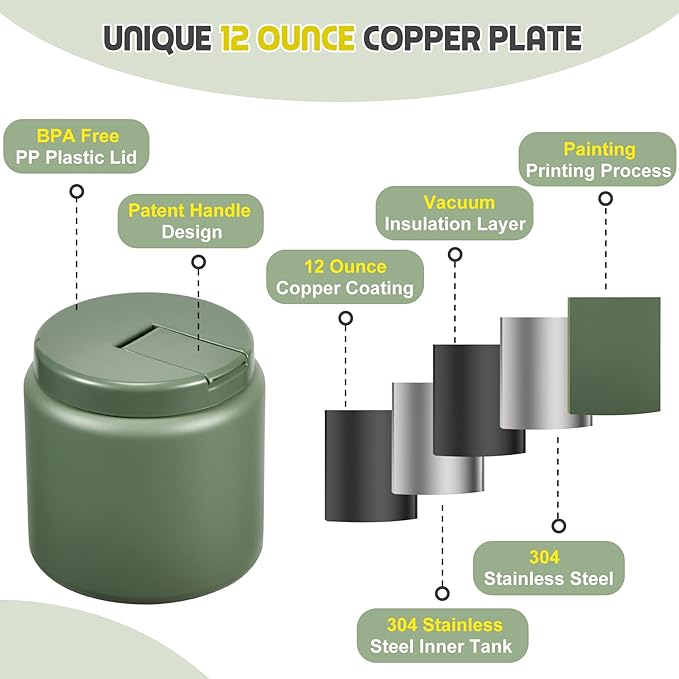 26oz Soup Thermo for Hot Food Kids with Buckle Lid Insulated Vacuum Food Jar Wide Mouth Leakproof Stainless Steel Lunch Container (Green)