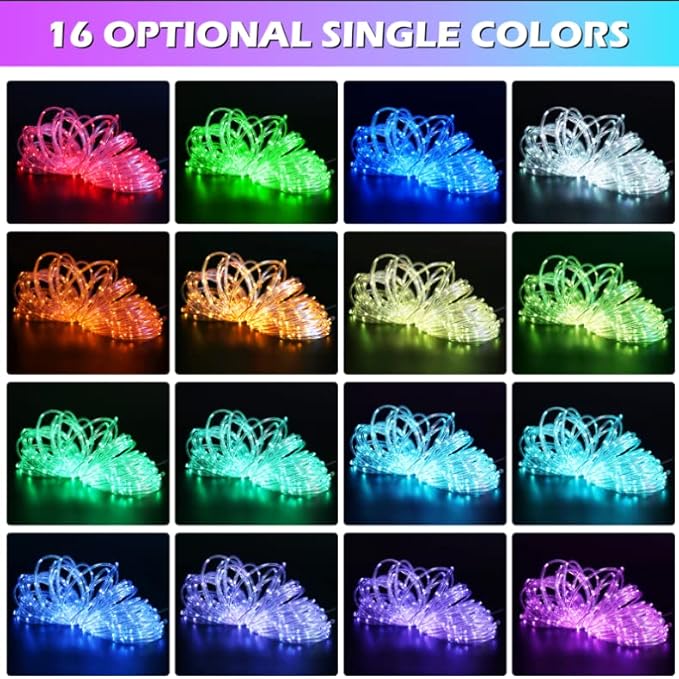 Color Changing Rope Lights 99FT 300 LED Outdoor, String Lights with Plug & Remote | Twinkle Christmas Indoor Bedroom, Waterproof Christmas Lights Outdoor, Rope Lights for Outside,16 Colors