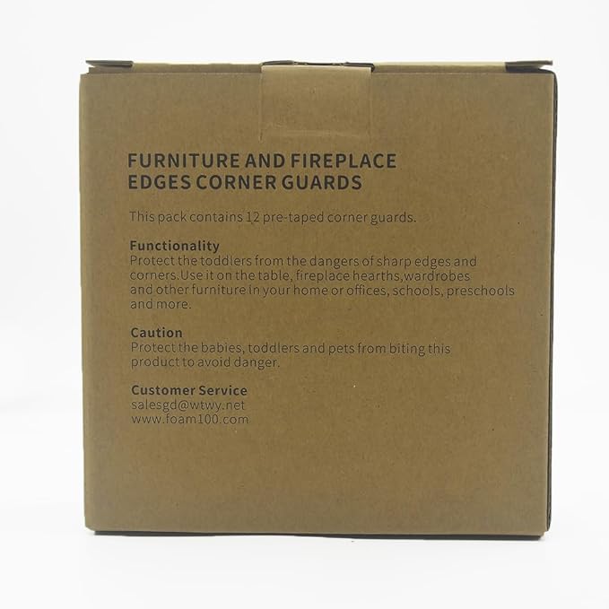 Foam Corner Protector for The Furniture, with Retardant Materials Foam Safety Bumpers, Baby Proofing Safety Corner Protectors (Coffee)