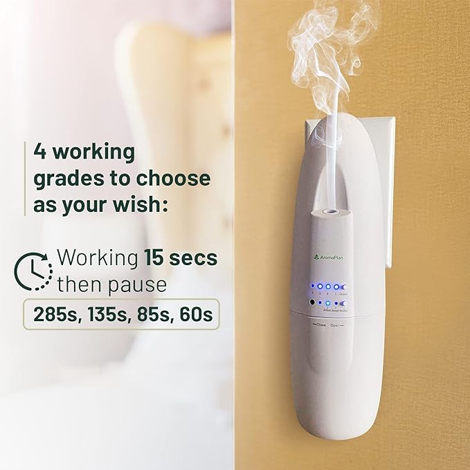 AromaPlan Authentic Plug in Waterless Diffuser (2 Pack)- Fragrance Diffuser, Waterless Diffusers for Essential Oils, Wall Diffusers Plug in-Up to 500 Sq. FT Coverage - Nanotechnology Plug in (White)